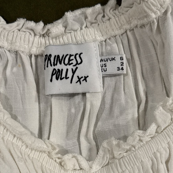 Princess Polly white Ruffled dress - Picture 3 of 4